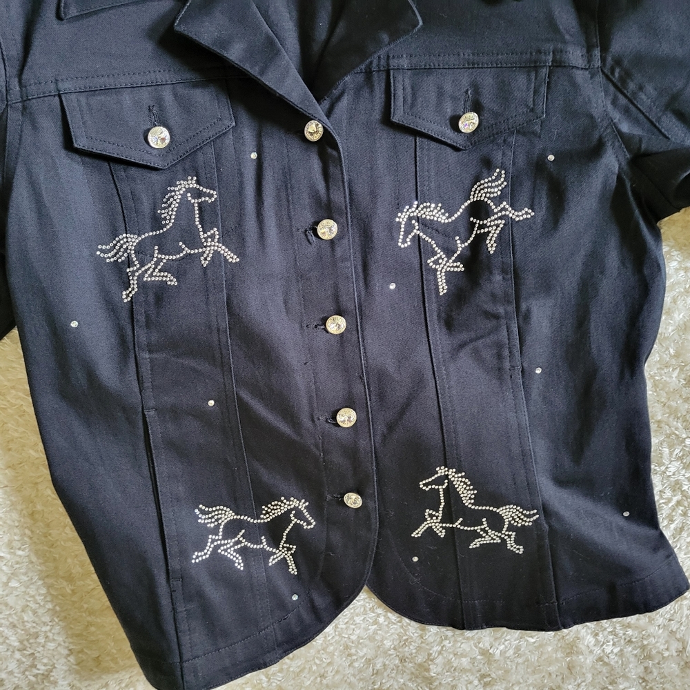 Christine Alexander black with rhinestone size medium - Picture 9 of 10